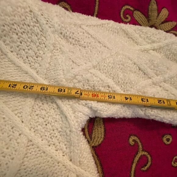 Sweater heavy long coat like warm great condition cozy warm cream - Picture 9 of 11